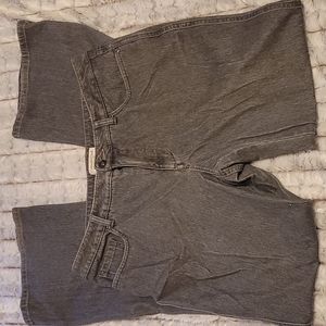 Used Good Condition Gray Stretch Jeans Wide Leg Natural Fit